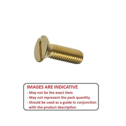 Screw    M2.5 x 6 mm  -  Brass - Countersunk Slotted - MBA  (Pack of 50)