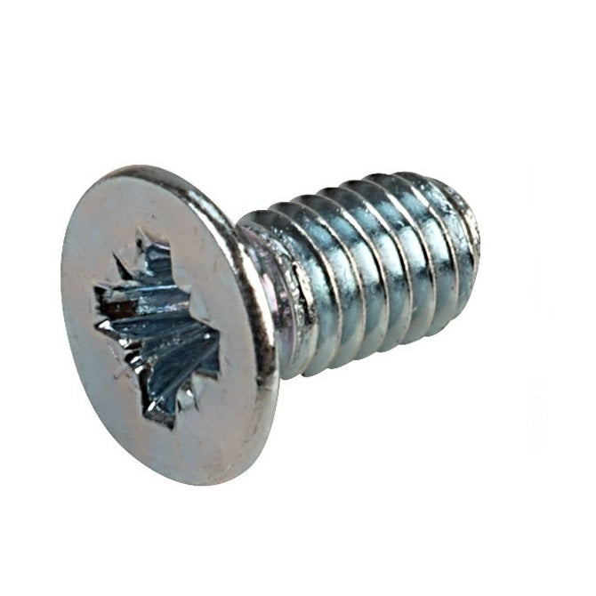 Screw    M2.5 x 6 mm  -  Zinc Plated - Countersunk Pozidrive - MBA  (Pack of 100)