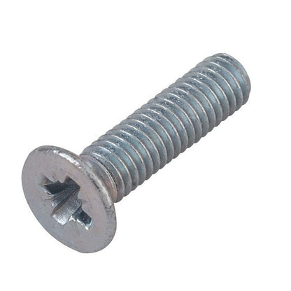 Screw    M2.5 x 8 mm  -  Zinc Plated - Countersunk Pozidrive - MBA  (Pack of 100)