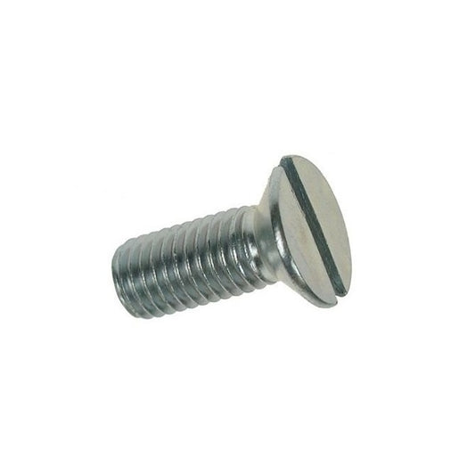 Screw    M12 x 30 mm  -  Zinc Plated Steel - Countersunk Slotted - MBA  (Pack of 50)