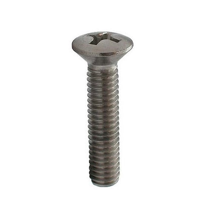 Screw    M4 x 12 mm 304 Stainless - Countersunk Oval Top Philips - MBA  (Pack of 10)