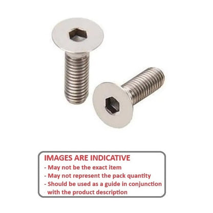 Screw    M10 x 25 mm  -  304 Stainless - Countersunk Socket - MBA  (Pack of 50)