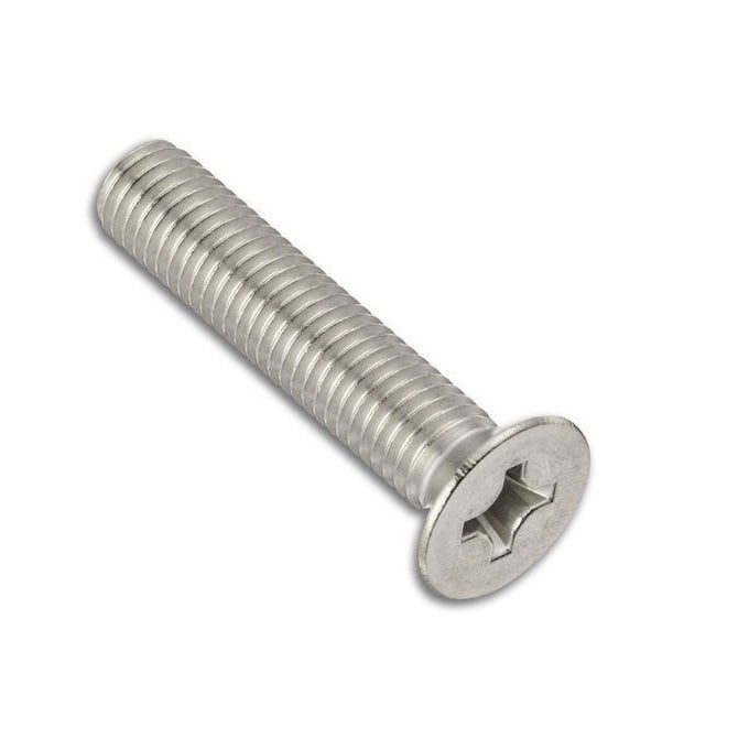 Screw    M2.5 x 12 mm  -  316 Stainless - Countersunk Philips - MBA  (Pack of 100)