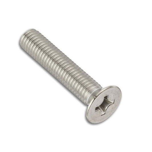Screw    M2.5 x 10 mm  -  316 Stainless - Countersunk Philips - MBA  (Pack of 100)