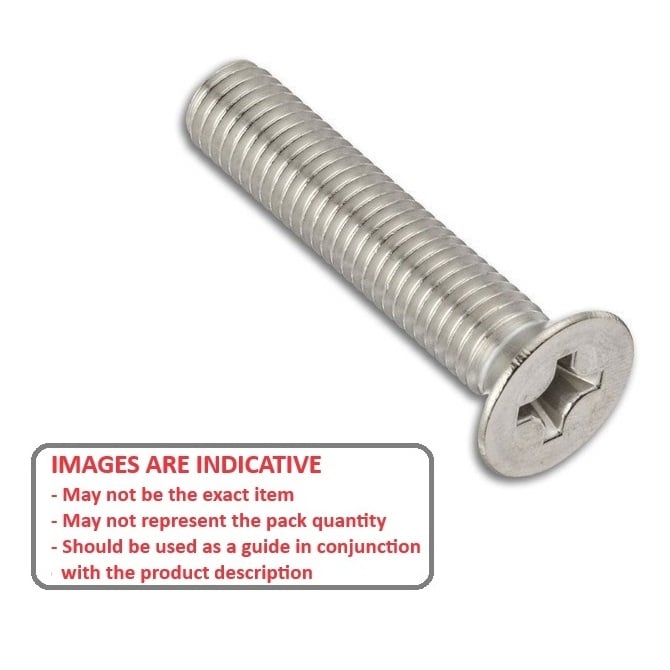 Screw    M8 x 35 mm  -  316 Stainless - Countersunk Philips - MBA  (Pack of 50)