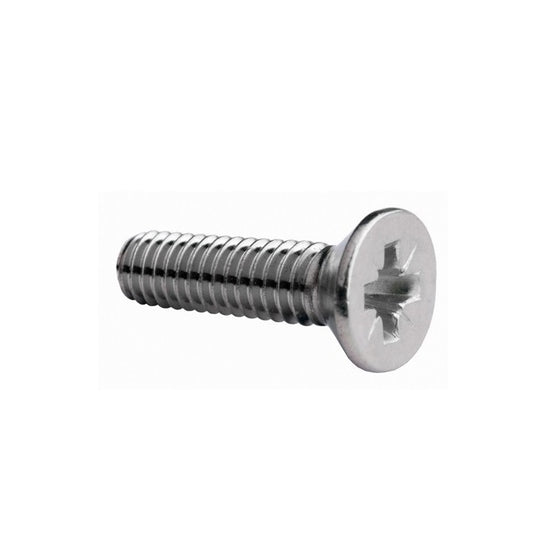 Screw    M1.6 x 5.0 mm  -  304 Stainless - Countersunk Pozidrive - MBA  (Pack of 20)