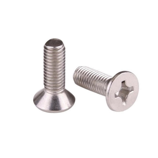 Screw    M6 x 12 mm  -  Titanium CP Grade 2 - Countersunk Philips - MBA  (Pack of 1)