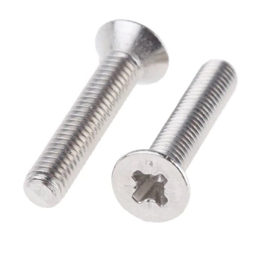 Screw    M6 x 30 mm  -  Titanium CP Grade 2 - Countersunk Philips - MBA  (Pack of 5)