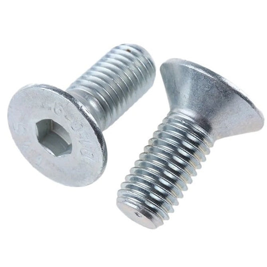 Screw 1/4-20 UNC x 12.7 mm Zinc Plated Steel - Countersunk Socket - MBA  (Pack of 10)