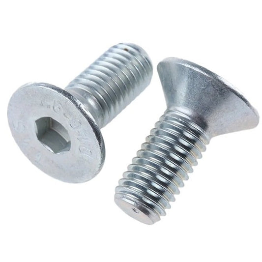 Screw 3/8-24 UNF x 19.1 mm Zinc Plated Steel - Countersunk Socket - MBA  (Pack of 50)