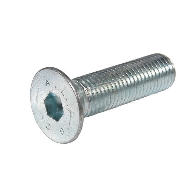 Screw 3/8-24 UNF x 31.8 mm Zinc Plated Steel - Countersunk Socket - MBA  (Pack of 50)