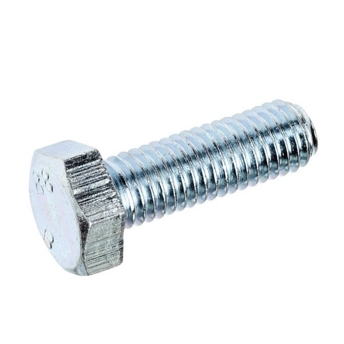 Screw    M10 x 75 mm  -  Zinc Plated Steel - Hex Head - MBA  (Pack of 50)