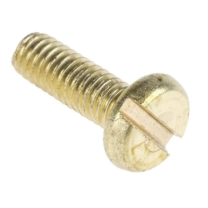 Screw    M2.5 x 25 mm  -  Brass - Pan Head Slotted - MBA  (Pack of 100)