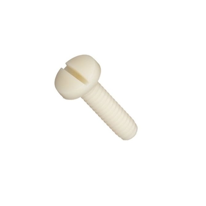 Screw    M3 x 8 mm  -  Nylon - Pan Head Slotted - MBA  (Pack of 30)