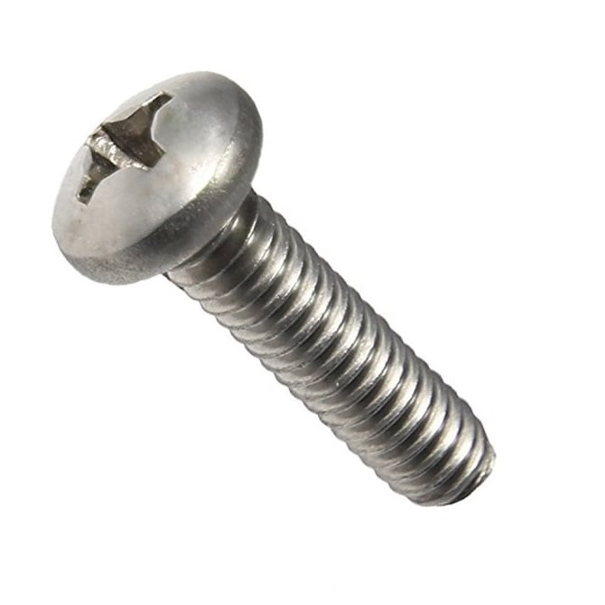 Screw    M2.5 x 10 mm  -  304 Stainless - Pan Head Philips - MBA  (Pack of 10)