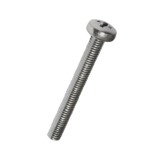 Screw 6-32 UNC x 44.5 mm 304 Stainless - Pan Head Philips - MBA  (Pack of 100)