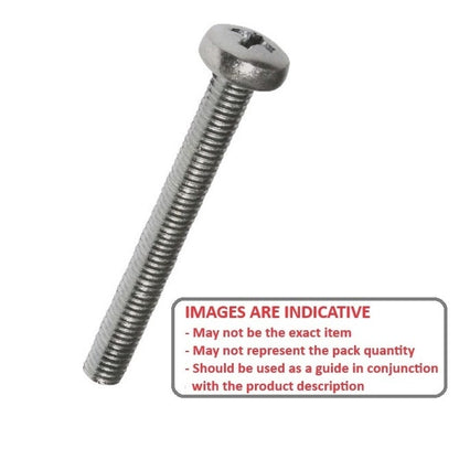 Screw    M2 x 20 mm  -  316 Stainless - Pan Head Philips - MBA  (Pack of 50)