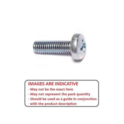 Screw    M5 x 10 mm  -  Zinc Plated Steel - Pan Head Pozidrive - MBA  (Pack of 100)
