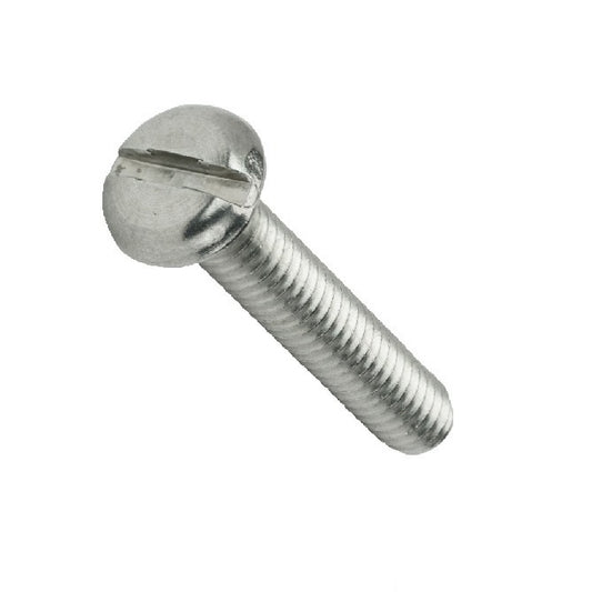 Screw    M2.5 x 12 mm  -  Zinc Plated Steel - Pan Head Slotted - MBA  (Pack of 100)