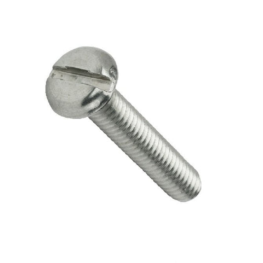 Screw    M6 x 50 mm  -  Brass - Pan Head Slotted - MBA  (Pack of 100)