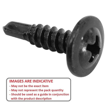 Screw   10-16 - x 15.875 mm  -  Steel - Self Drilling Pan Head - MBA  (Pack of 100)