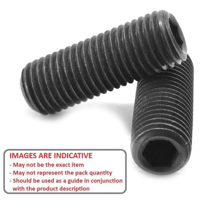 Socket Set Grub Screw    M2 x 2.5 mm Hardened Steel GD14.9 - Cup Point DIN916 - MBA  (Pack of 20)