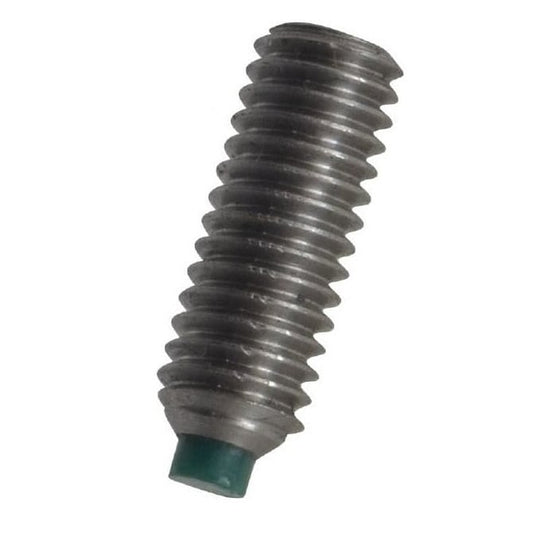 Socket Set Grub Screw 1/4-20 UNC x 9.5 mm Soft Tip 303 Stainless Steel (18-8) - Nylon Tip - MBA  (Pack of 1)