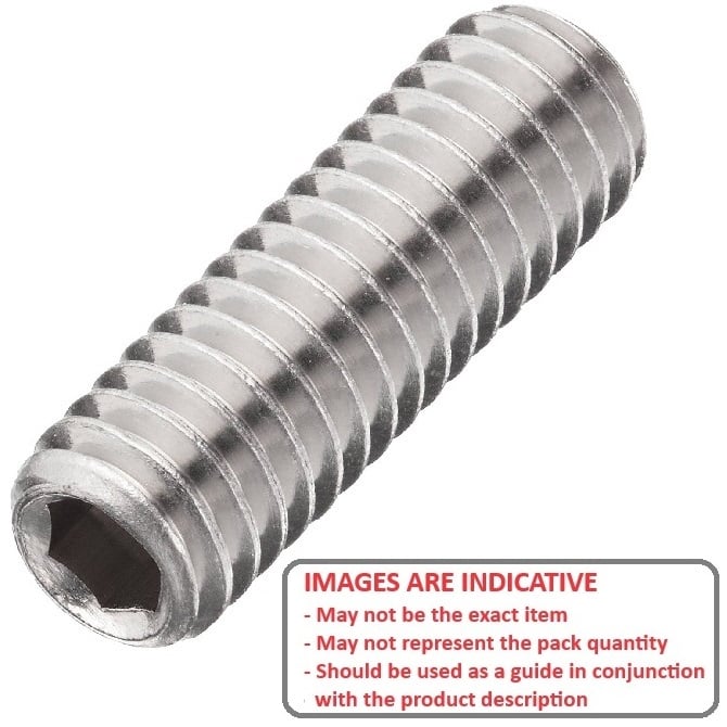 Socket Set Grub Screw    M5 x 12 mm Hardened Carbon Steel - Cup Point DIN916 - MBA  (Pack of 50)