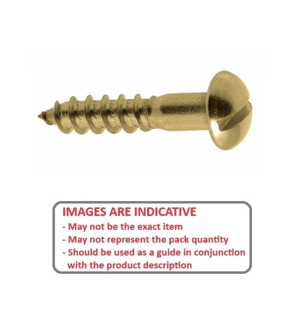 SCW0185-0064-RH-SL-BR Wood Screw (Remaining Pack of 100)