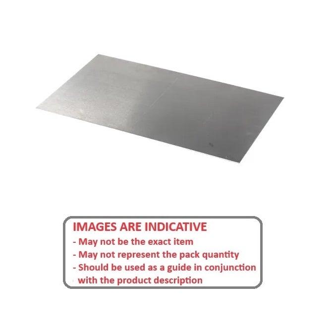 Shim    0.6 x 250 x 150 mm  - Single Sheet Aluminium - MBA  (Pack of 1)