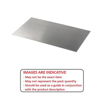 Shim    0.1 x 250 x 150 mm  - Single Sheet Aluminium - MBA  (Pack of 1)