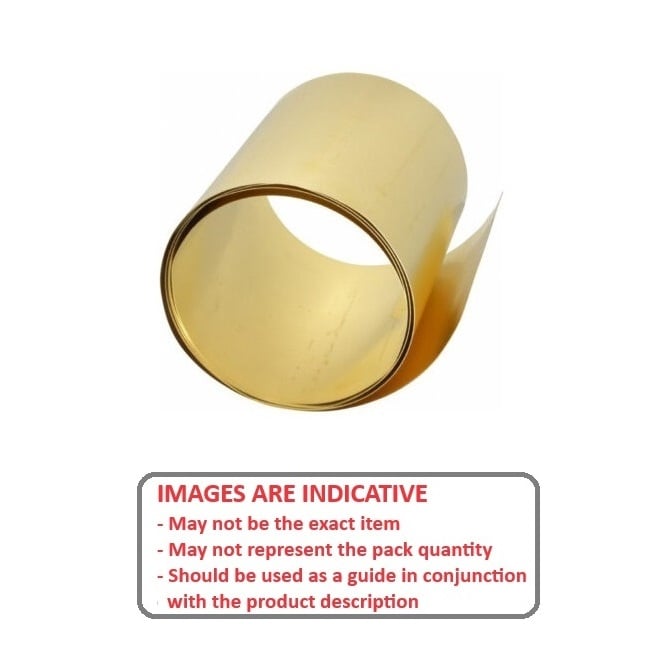 Shim    0.127 x 300 x 762 mm  - Single Sheet Brass Commercial - MBA  (Pack of 1)