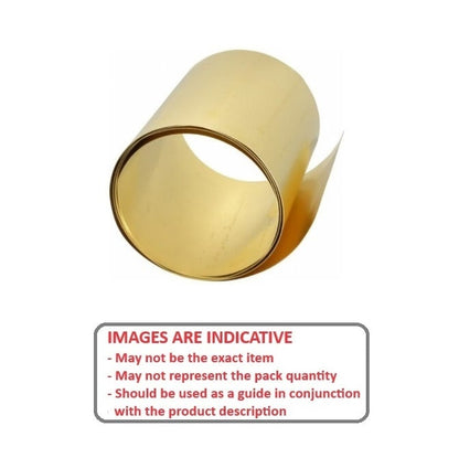 Shim    0.127 x 300 x 762 mm  - Single Sheet Brass Commercial - MBA  (Pack of 1)