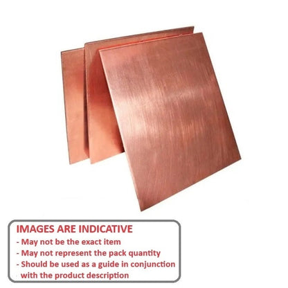 Shim    1 x 250 x 50 mm  - Single Sheet Copper - MBA  (Pack of 1)