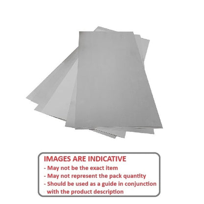 Shim    1 x 250 x 150 mm  - Single Sheet 304 Stainless - MBA  (Pack of 1)