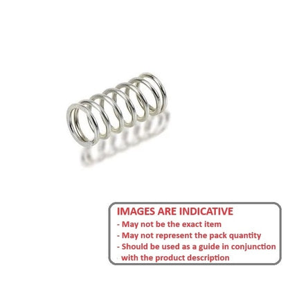 Compression Spring    2.24 x 9.7 x 0.31 mm  -  302 Stainless Steel - MBA  (Pack of 1)