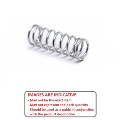 Compression Spring   22.23 x 50.8 x 3.05 mm  -  Steel Zinc Plated - MBA  (Pack of 1)