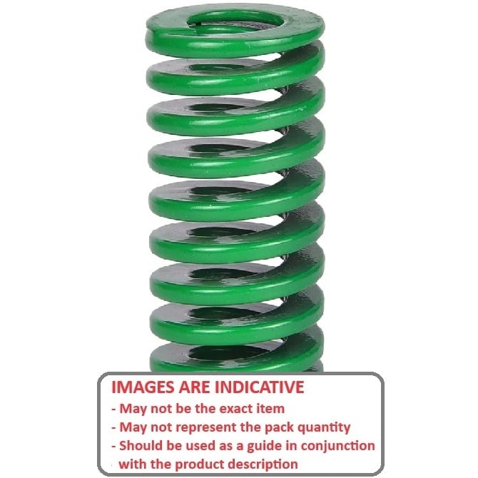 Die Spring   10 x 5 x 305 mm  -  Spring Steel - Green - Light Duty - MBA  (Pack of 1)