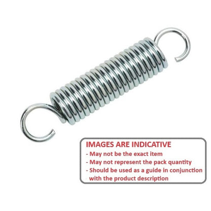 Extension Spring    4 x 15 x 0.5 mm Music Wire - MBA  (Pack of 5)