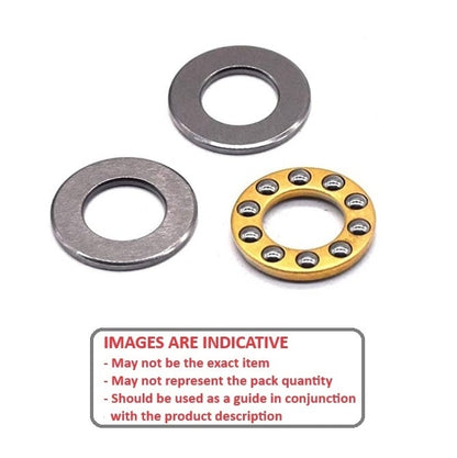 Century Falcon 46 Thrust Bearing 6-12-4.5mm Alternative 2 Flat Washers and Caged Balls Brass (Pack of 1)