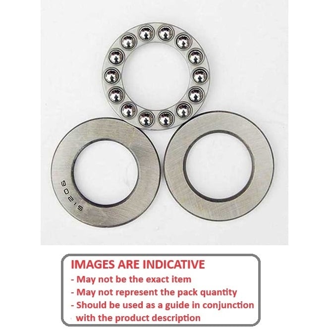 Hirobo SST Eagle Freya Thrust Bearing 4-9-4mm Alternative 2 Flat Washers and Caged Balls Steel (Pack of 1)