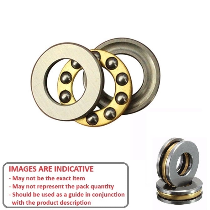 Thrust Bearing   10 x 18 x 5.5 mm  - 3 Piece Grooved Washer Type Chrome Steel - Brass Retainer - MBA  (Pack of 1)