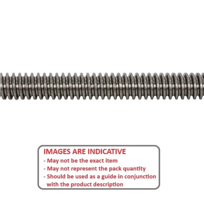 Imperial Leadscrew   12.7 Left Hand x 10 x 1 mm  - Acme Alloy Steel - MBA  (Pack of 1)