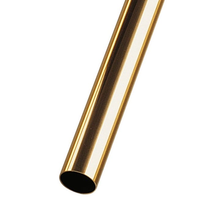 Round Tube   38.1 x 35.66 x 1000 mm  -  Brass - MBA  (1 Length)