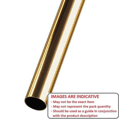 Round Tube    4 x 3.55 x 300 mm  -  Brass - MBA  (1 Pack of 3 Per Card)