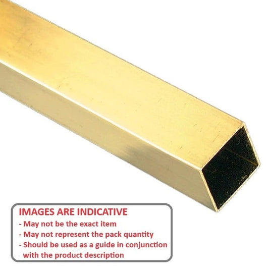 Square Tube    6.35 x 5.64 x 304.8 mm  -  Brass - MBA  (Pack of 1)