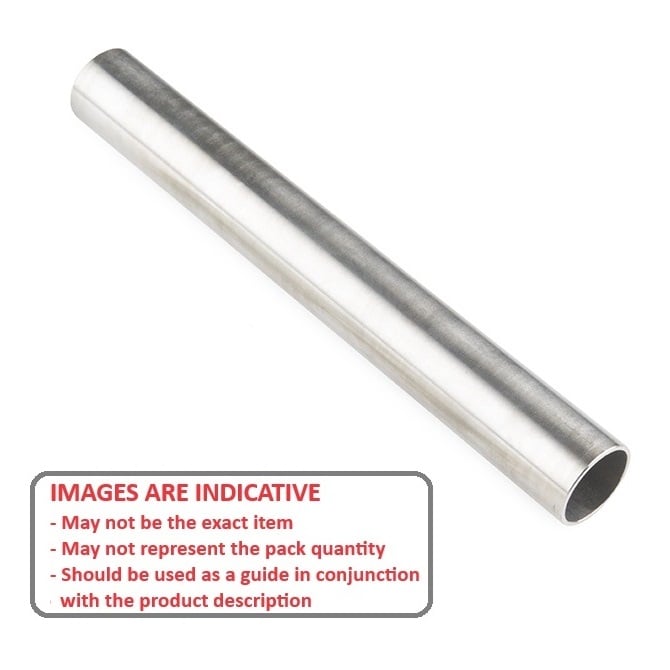 3 x 2 x 2000 Round Tube 0T-0030-0020-2000-SS304 Diagram