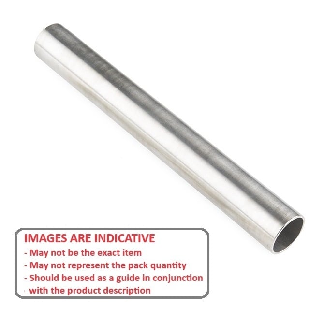 Round Tube    7.94 x 6.35 x 914.4 mm  -  Stainless 303-304 - 18-8 - A2 - MBA  (Pack of 1)