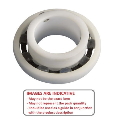 Plastic Bearing   19.05 x 52 x 34 mm  - Insert for Plastic Housings Acetal with Glass Balls - Spherical OD - MBA  (Pack of 5)