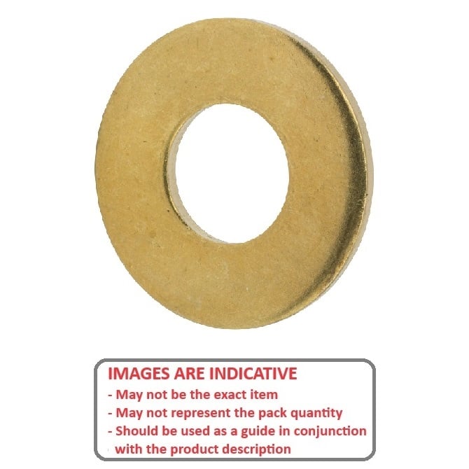 Flat Washer    7.938 x 15.875 x 1.02 mm  -  Brass - MBA  (Pack of 10)